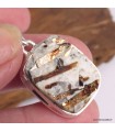 Pendentif astrophyllite brute certifié en argent 925