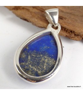 Pendentif goutte Lapis Lazuli AAA – Argent 925 certifié