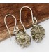 Boucles en Pyrite dorée – Pierre naturelle du Mexique sertie