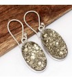 Boucles en Pyrite dorée – Pierre naturelle certifiée