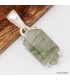 Pendentif Actinolite verte facettée – Argent 925 authentique