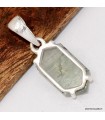Pendentif Actinolite verte facettée – Argent 925 authentique
