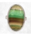 Bague Fluorite arc-en-ciel en argent 925 – Taille 59