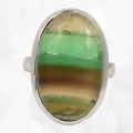 Bague Fluorite arc-en-ciel taille 59 - Bijoux Pierres Naturelles
