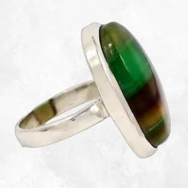 Bague Fluorite arc-en-ciel taille 59 - Bijoux Pierres Naturelles