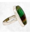 Bague Fluorite arc-en-ciel en argent 925 – Taille 59