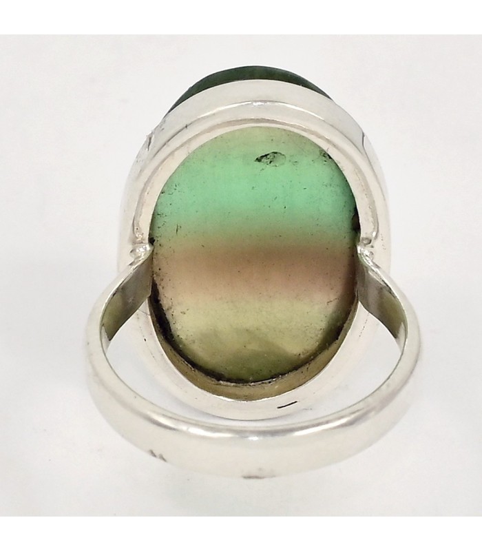 Bague Fluorite arc-en-ciel en argent 925 – Taille 59