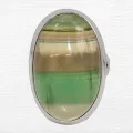 Bague Fluorite arc-en-ciel deux anneaux taille 55 - Bijoux Pierres Naturelles