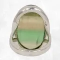 Bague Fluorite arc-en-ciel deux anneaux taille 55 - Bijoux Pierres Naturelles