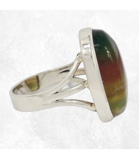 Bague en fluorite naturelle – Trois anneaux – Taille 65
