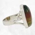 Bague Fluorite arc-en-ciel trois anneaux taille 65 - Bijoux Pierres Naturelles