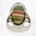 Bague Fluorite arc-en-ciel trois anneaux taille 65 - Bijoux Pierres Naturelles