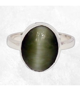 Bague œil de chat en argent 925 – Chrysobéryl naturel