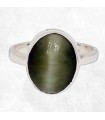 Bague œil de chat en argent 925 – Chrysobéryl naturel