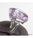 Bague Quartz Lavande brut – Argent 925 taille 60/61