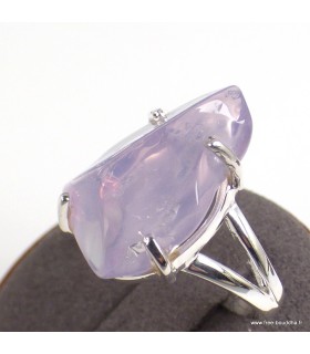 Bague argent en Quartz Lavande taille 60/61