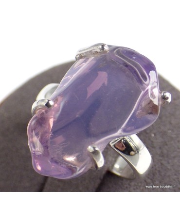 Bague lilas Quartz Lavande – Taille 55