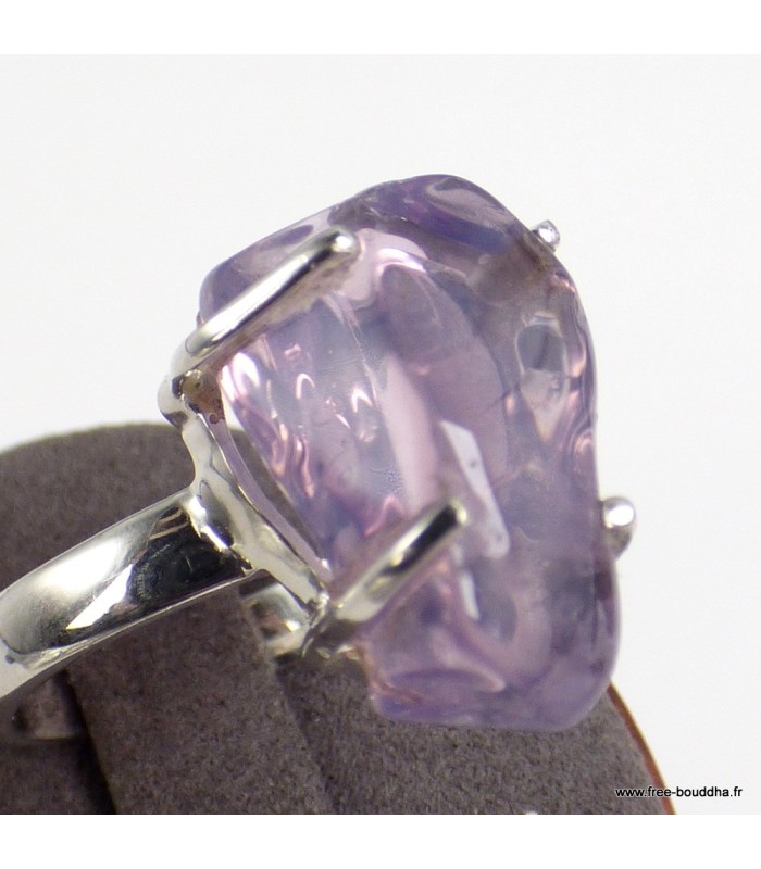 Bague lilas Quartz Lavande – Taille 55