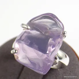 Bijou en Quartz Lavande brute - Bague taille 58/59 - Bijoux en Quartz Lavande
