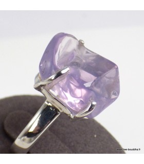 Bague Quartz Lavande naturelle – Taille 58/59