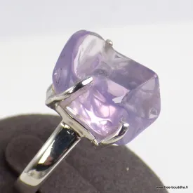 Bijou en Quartz Lavande brute - Bague taille 58/59 - Bijoux en Quartz Lavande