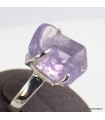 Bague Quartz Lavande naturelle – Taille 58/59