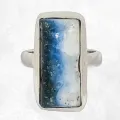 Bague Nakaurite Glacierite blue ice taille 53 - Bijoux Pierres Naturelles