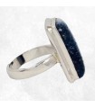 Bague énergétique en Glacierite bleue – taille 53 – bijou de transformation