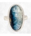 Bague Glacierite Blue Ice ovale – Nakaurite – argent 925 – taille 55