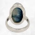 Bague Nakaurite Glacierite blue ice ovale taille 55 - Bijoux Pierres Naturelles