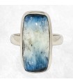 Bague Nakaurite Glacierite Blue Ice rectangulaire – argent 925 – taille 58