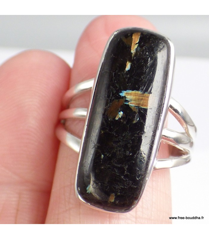 Bague Nuumite Grade AAA – argent 925 – taille 62 – 3 anneaux