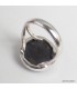 Bague Nuumite ronde naturelle – argent 925 – taille 55 – 2 anneaux