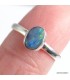 Bague opale australienne ovale – argent 925 – taille 54 certifiée
