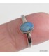 Bague opale australienne ovale – argent 925 – taille 54 certifiée
