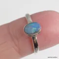 Bague Opale australienne ovale taille 54 - Bijoux en Opale Australienne