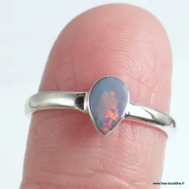Bague Opale australienne forme goutte taille 56/57 - Bijoux en Opale Australienne
