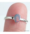 Bague opale australienne goutte – argent 925 – taille 56/57 certifiée