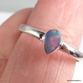 Bague Opale authentique opale australienne taille 59 - Bijoux en Opale Australienne