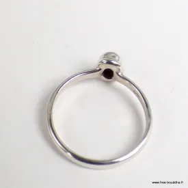 Bague Opale australienne authentique bleu foncé taille 54 - Bijoux en Opale Australienne