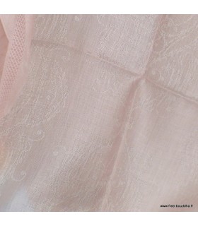 Châle en soie de bambou rose turquoise – 190 x 70 cm