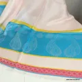 Châle en soie de bambou rose tendre turquoise - Châle en Bambou écologique
