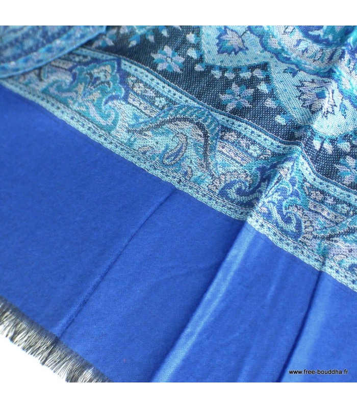 Châle écologique en bambou bleu – 190 x 70 cm