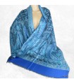 Châle écologique en bambou bleu – 190 x 70 cm