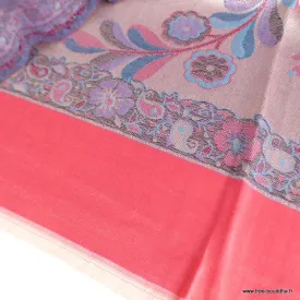 Châle écologique en bambou vieux rose framboise - Châle en Bambou écologique