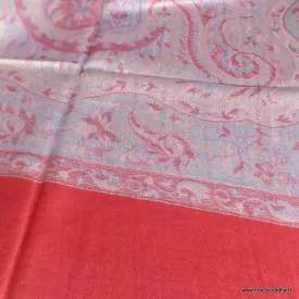 Châle artisanal écologique en soie de bambou rose bleuté - Châle en Bambou écologique