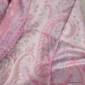 Châle artisanal écologique en soie de bambou rose bleuté - Châle en Bambou écologique