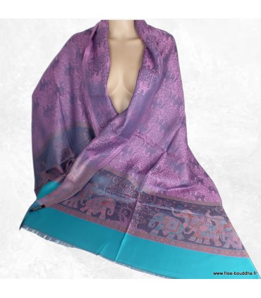Châle écologique bambou pourpre – 190 x 70 cm