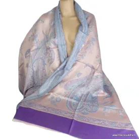 Châle en fibres végétales de bambou rose pâle violet - Châle en Bambou écologique