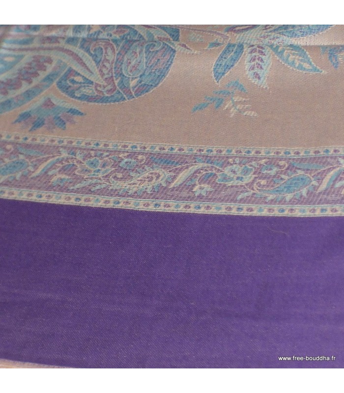 Châle fibres écologiques rose violet - soie de bambou